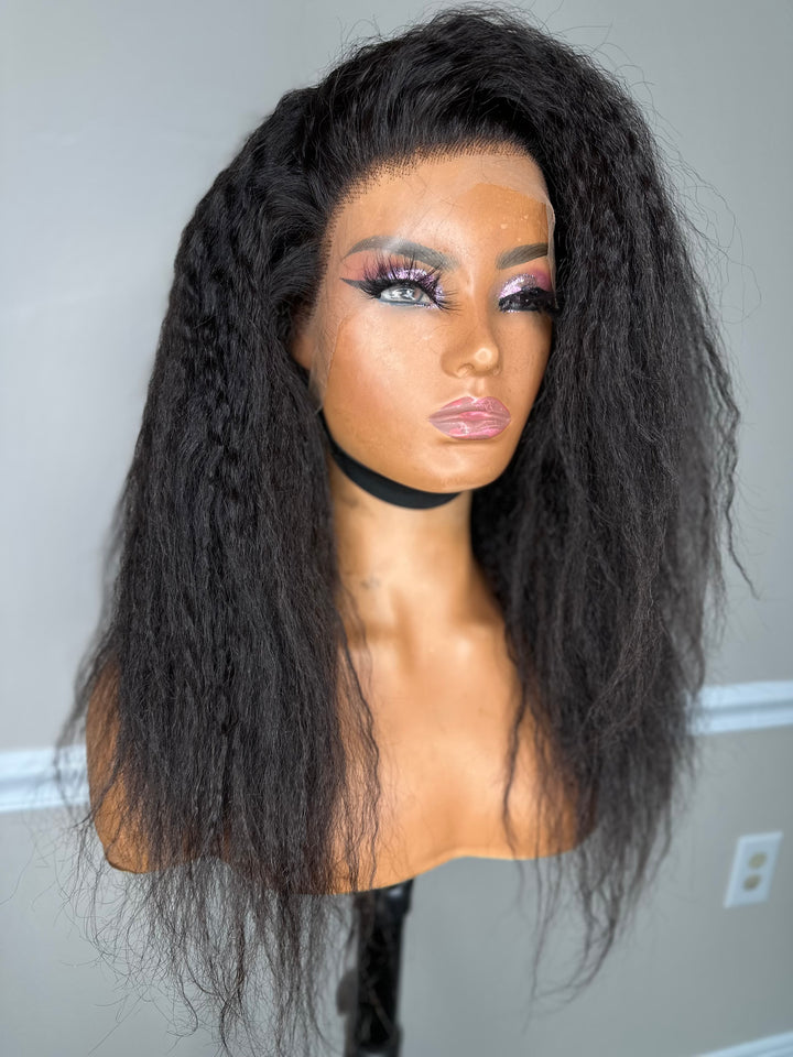 Custom kinky  Straight Frontal Wig