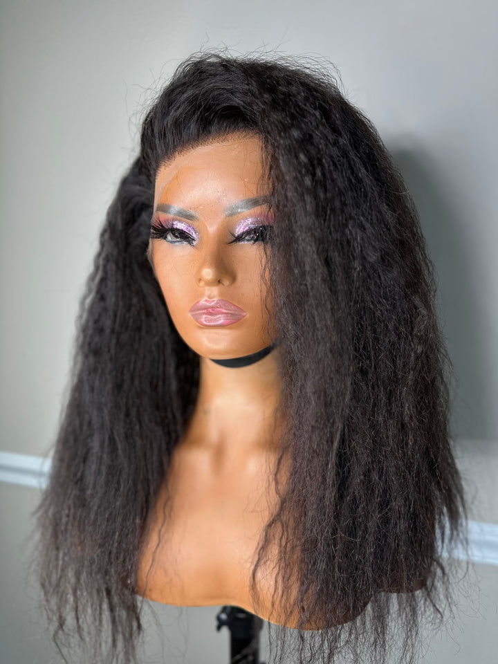 Custom kinky  Straight Frontal Wig