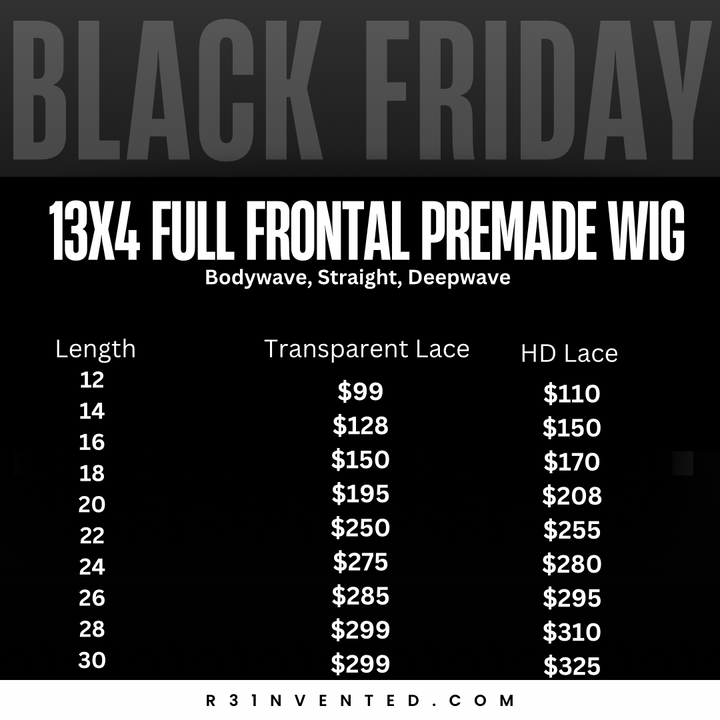 Black Friday Premade Lace Frontal Wigs
